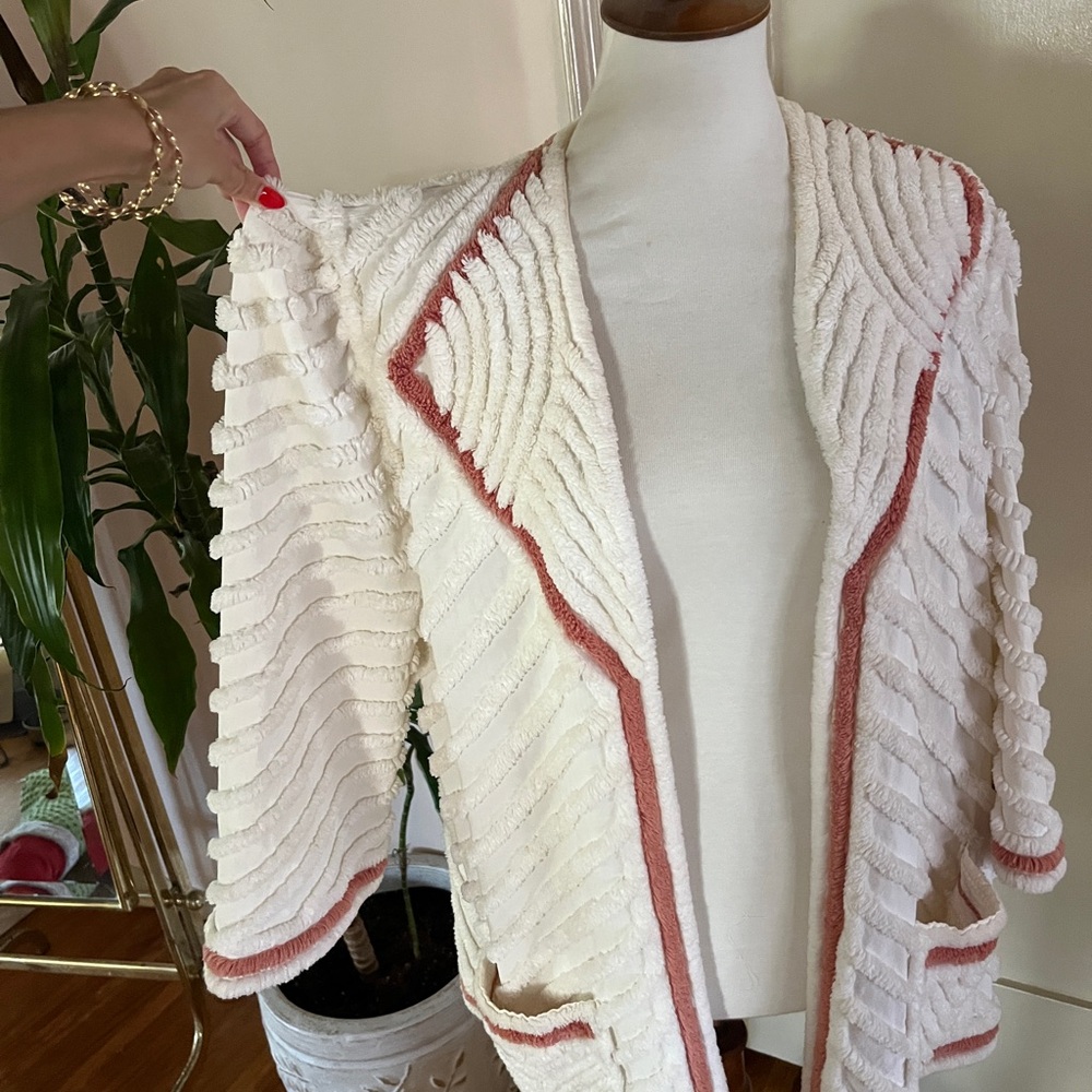 1940s chenille beach jacket